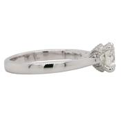 Accented Round Diamond Engagement Ring